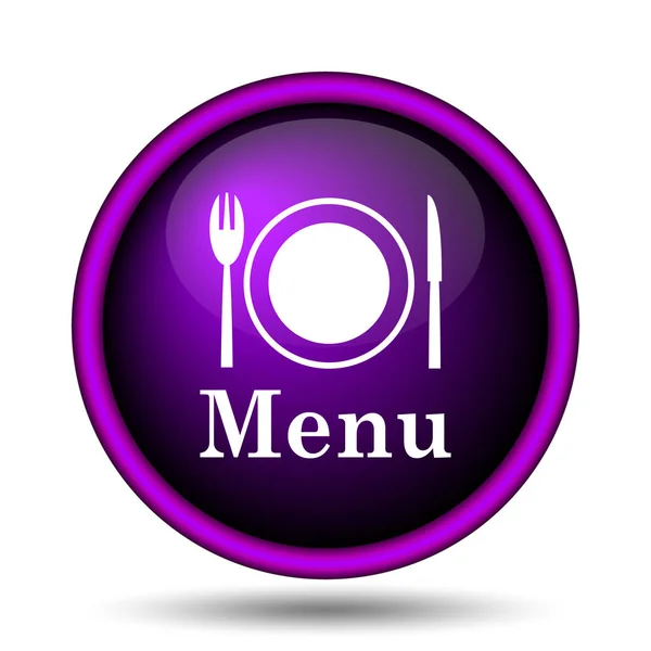 Icona Del Menu Pulsante Internet Sfondo Bianco — Foto Stock