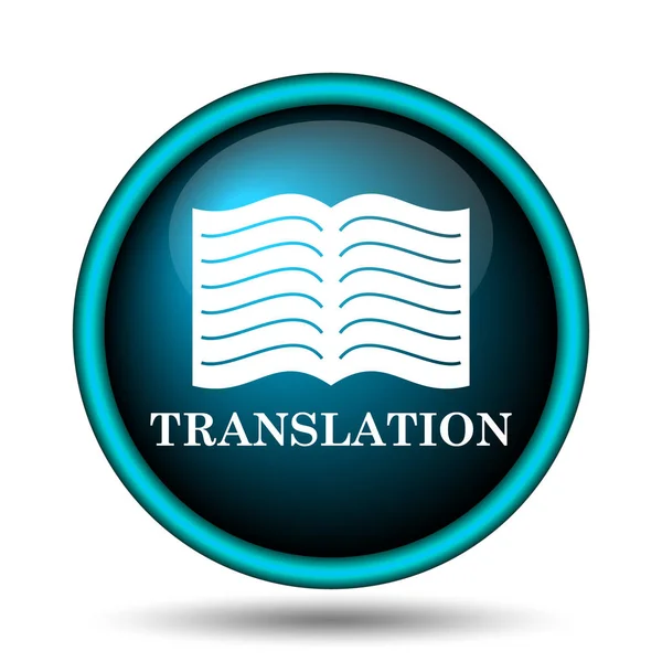 Translation book icon. Internet button on white background