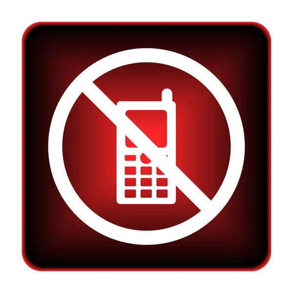 Ref Mobile Phone Restricted Кнопка Интернет Белом Фоне — стоковое фото