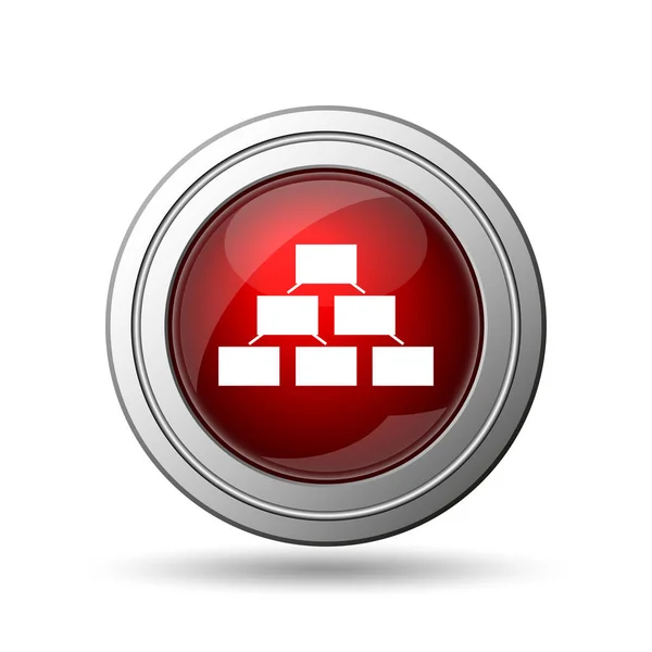 Organizational Chart Icon Internet Button White Background — Stock Photo, Image