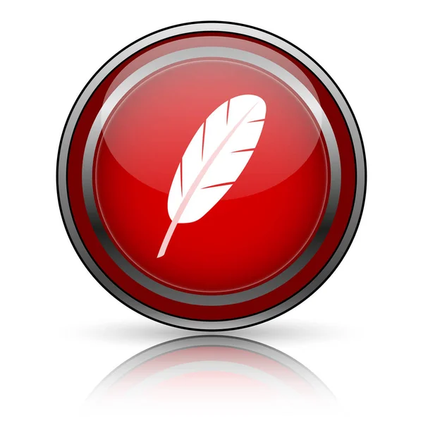 Rotes Glänzendes Symbol Auf Weißem Hintergrund Internet Taste — Stockfoto
