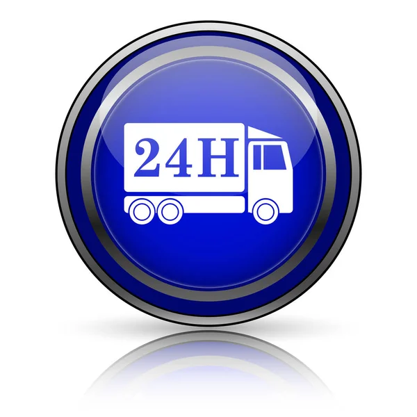 24H delivery truck icon — Stock Photo, Image