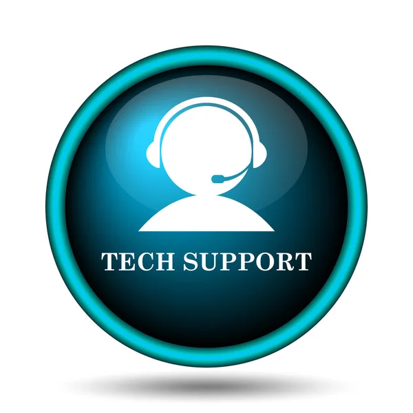 Tech Support Ikonon Internet Gomb Fehér Háttér — Stock Fotó