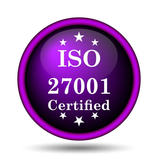 Iso 27001 Symbol Internet Taste Auf Weißem Hintergrund — Stockfoto