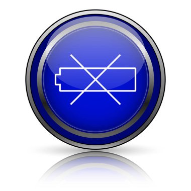 Beyaz zemin üzerine mavi parlak simge. Internet düğmesi.