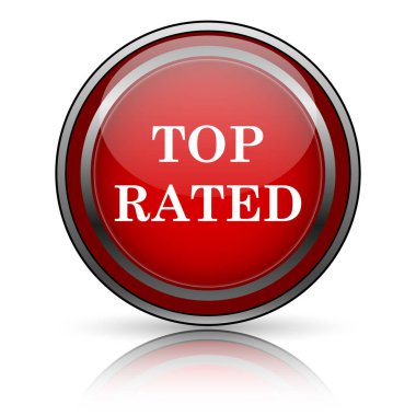 Beyaz zemin üzerine kırmızı parlak simge. Internet düğmesi.