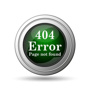 404 hata simgesi. Beyaz arka plan üzerinde Internet düğmesi