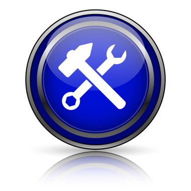 Araçlar simgesi. Portakal adam Internet düğmesini