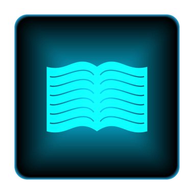 Kitap simgesi. Beyaz arka plan üzerinde Internet düğmesi