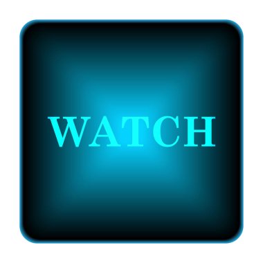 Saat simgesi. Beyaz arka plan üzerinde Internet düğmesi