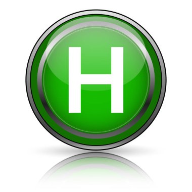 Beyaz arkaplanda parlak simge