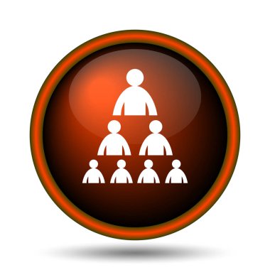 Kuruluş grafiği ile insanlar kutsal kişilerin resmi. Beyaz arka plan üzerinde Internet düğmesi