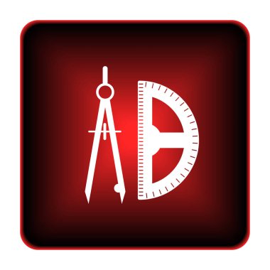 E-öğrenme simgesi. Beyaz arka plan üzerinde Internet düğmesi