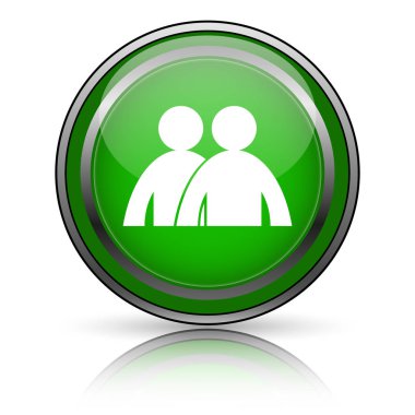 Beyaz arkaplanda parlak simge