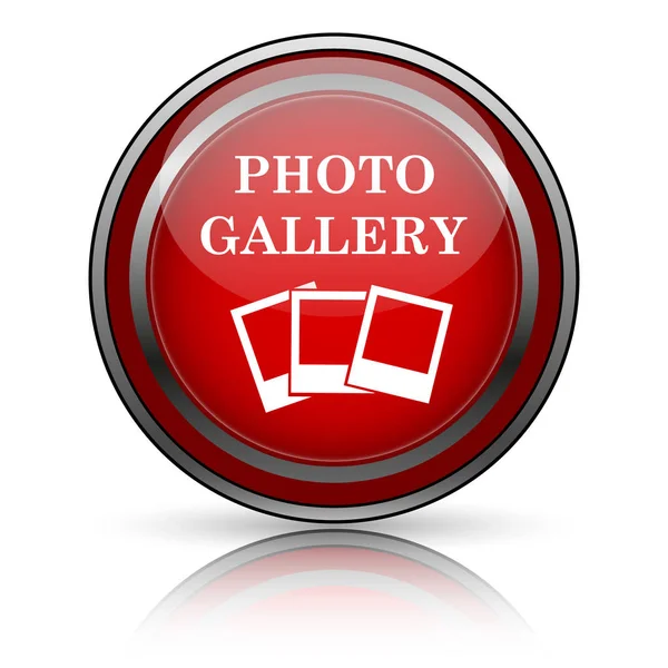 Rood Glimmend Pictogram Witte Achtergrond Internet Knop — Stockfoto