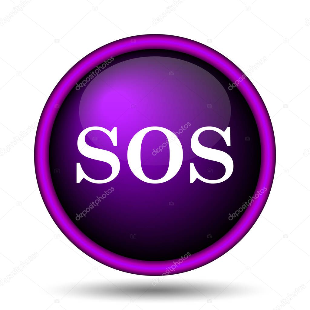 SOS icon. Internet button on white background