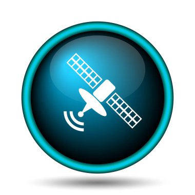 Anten simgesi. Beyaz arka plan üzerinde Internet düğmesi