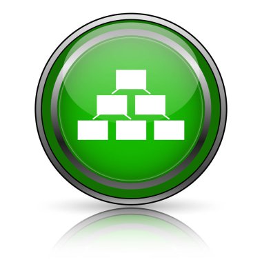 Beyaz arkaplanda parlak simge