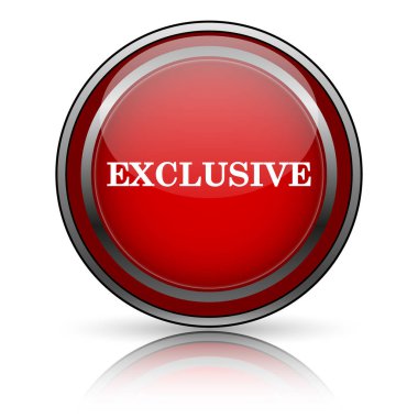 Beyaz zemin üzerine kırmızı parlak simge. Internet düğmesi.