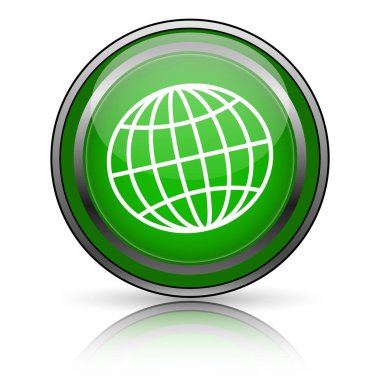 Beyaz arkaplanda parlak simge