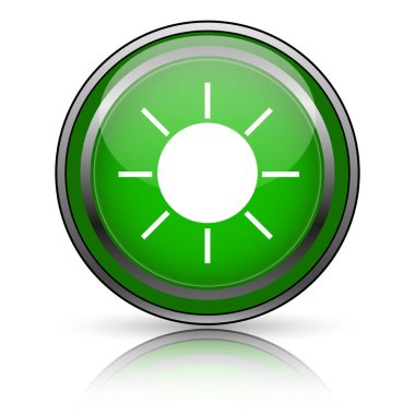 Beyaz arkaplanda parlak simge