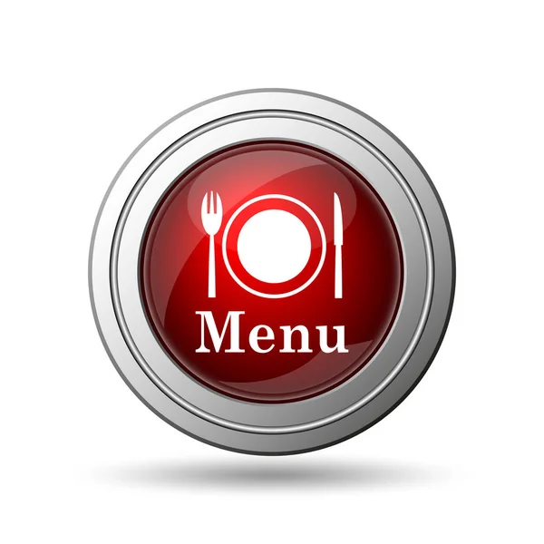 Icona Del Menu Pulsante Internet Sfondo Bianco — Foto Stock