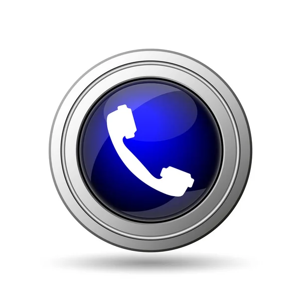 Ikona Telefonu Przycisk Internet Białym Tle — Zdjęcie stockowe