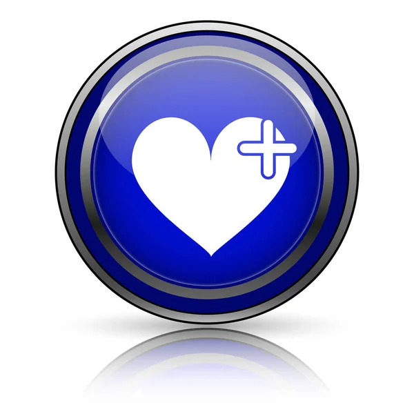 Heart with cross icon — Stock Photo, Image