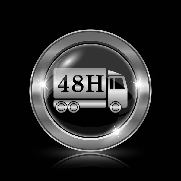 48h παράδοση φορτηγό εικονίδιο — Φωτογραφία Αρχείου