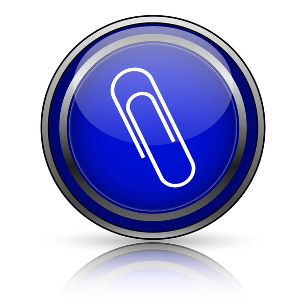 Blue Shiny Icon White Background Internet Button — Stock Photo, Image