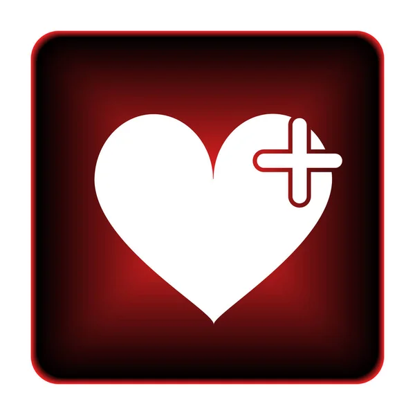 Heart with cross icon — Stock Photo, Image