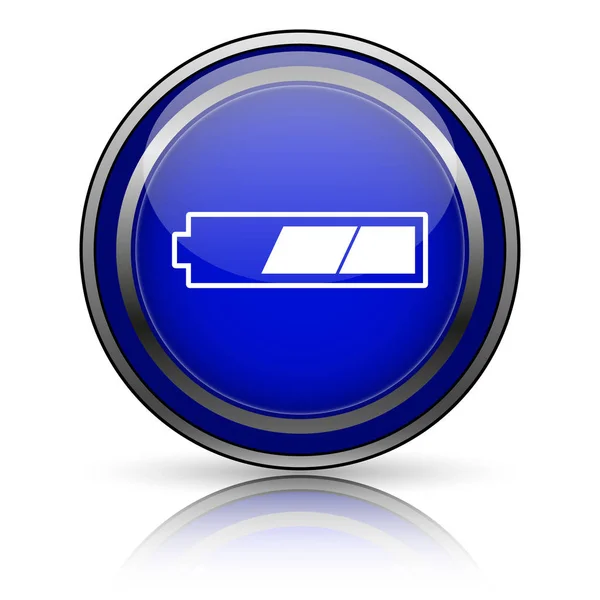 Blue Shiny Icon White Background Internet Button — Stock Photo, Image