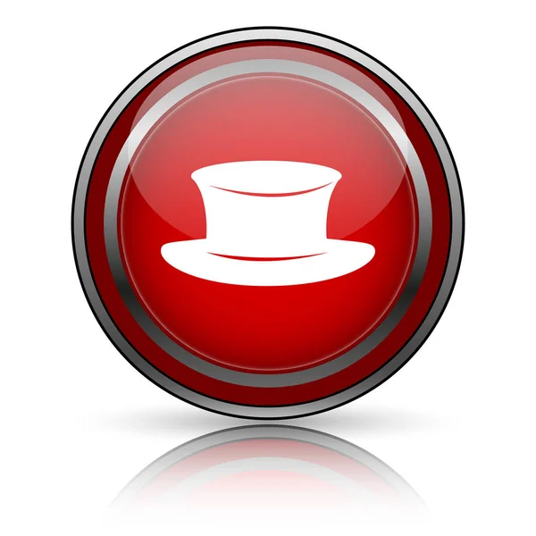 Red Shiny Icon White Background Internet Button — Stock Photo, Image