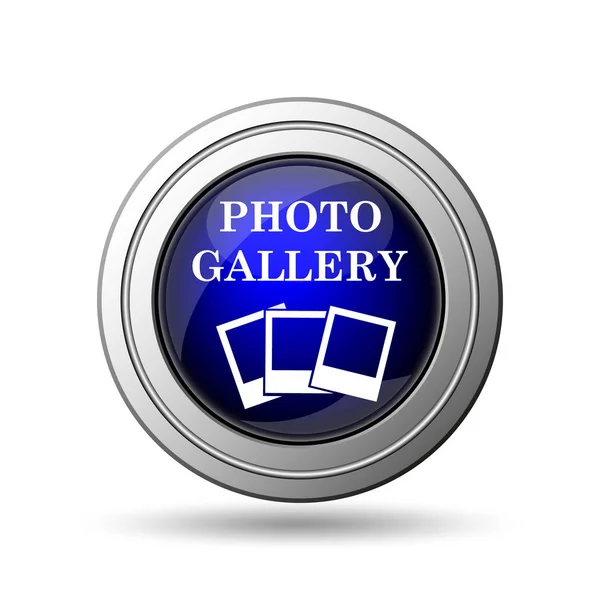 Photo Gallery Icon Internet Button White Background — Stock Photo, Image