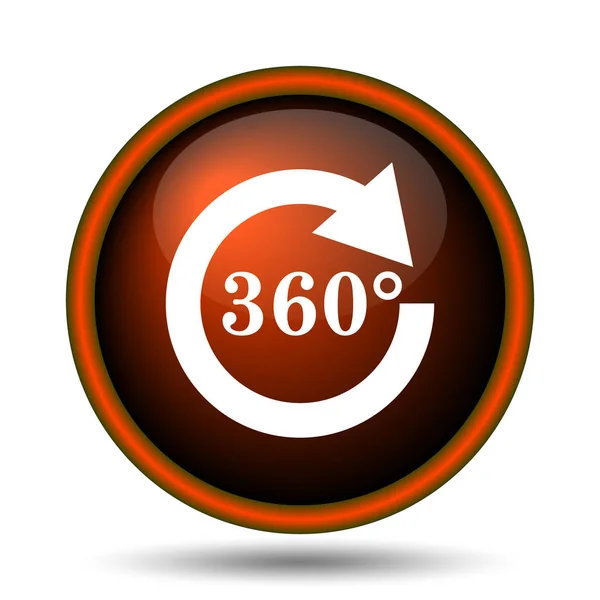 Recarregar Ícone 360 Botão Internet Fundo Branco — Fotografia de Stock
