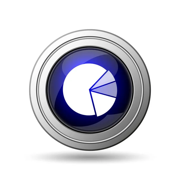 Chart Pie Icon Internet Button White Background — Stock Photo, Image