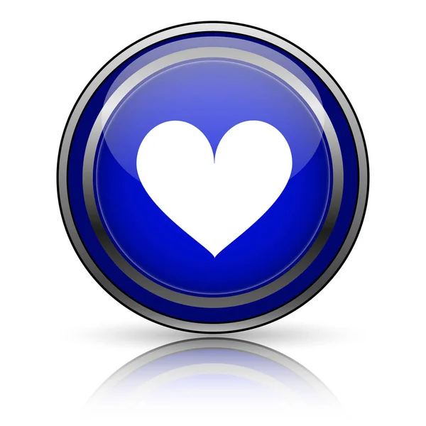 Blue Shiny Icon White Background Internet Button — Stock Photo, Image