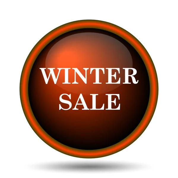 Winter Sale Icon Internet Button White Background — Stock Photo, Image