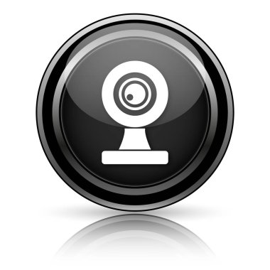 Beyaz arka planda siyah parlak simgesi