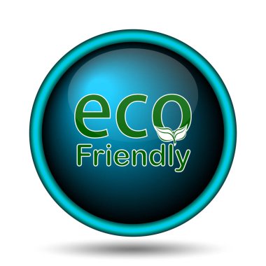 Eco dostu simgesi. Beyaz arka plan üzerinde Internet düğmesi