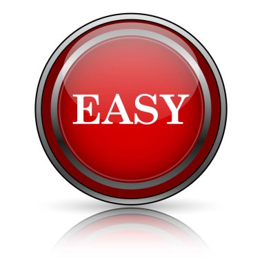 Beyaz zemin üzerine kırmızı parlak simge. Internet düğmesi.