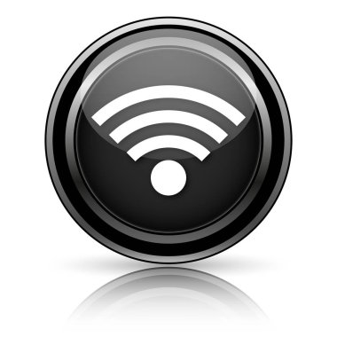 Beyaz arka planda siyah parlak simgesi