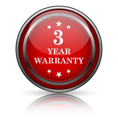 Beyaz zemin üzerine kırmızı parlak simge. Internet düğmesi.