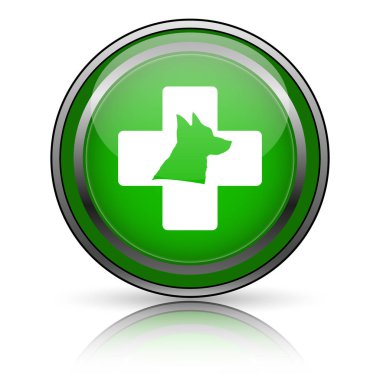 Beyaz arkaplanda parlak simge