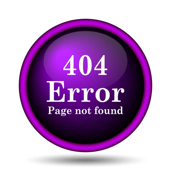 Icône Erreur 404 Bouton Internet Sur Fond Blanc — Photo