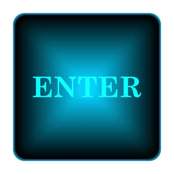 Enter Icon Internet Button White Background — Stock Photo, Image