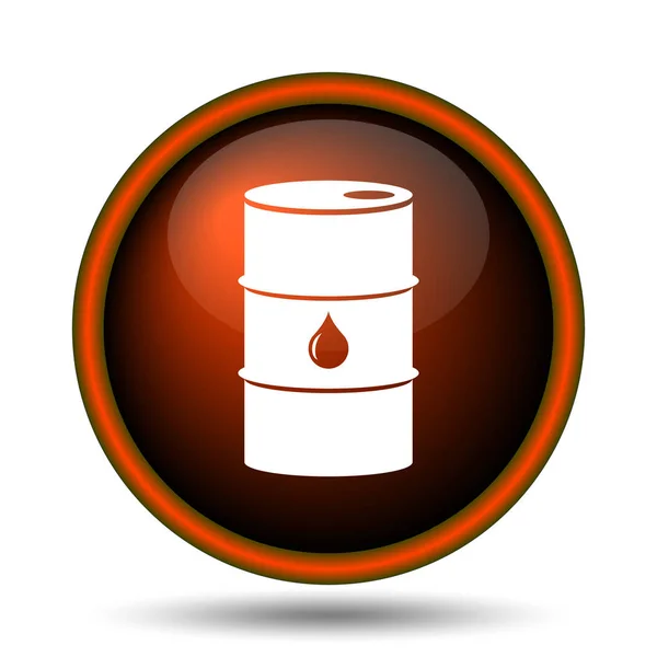 Oil Barrel Icon Internet Button White Background — Stock Photo, Image