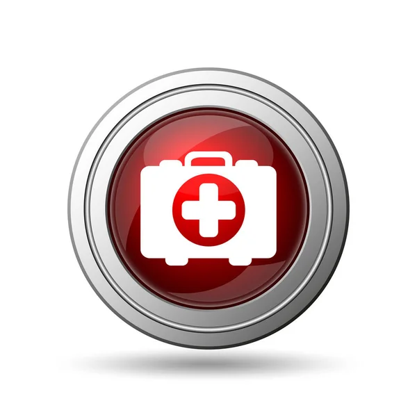 医疗袋图标 白色背景上的互联网按钮 — 图库照片