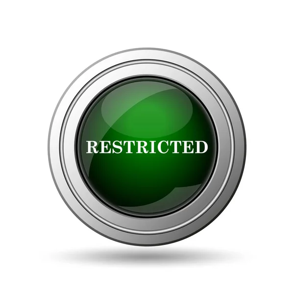 Restricted Icon Internet Button White Background — Stock Photo, Image