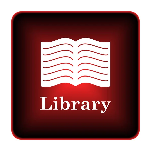 Library Icon Internet Button White Background — Stock Photo, Image